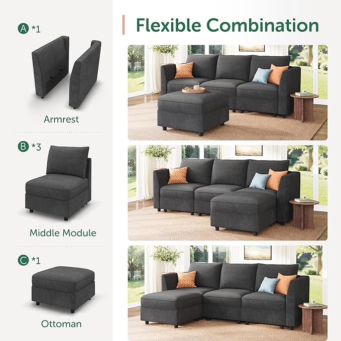 HONBAY Modular Sectional Sofa - Image 4