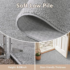 2x8 Grey Runner Rug Washable Non-Slip Soft - Image 4