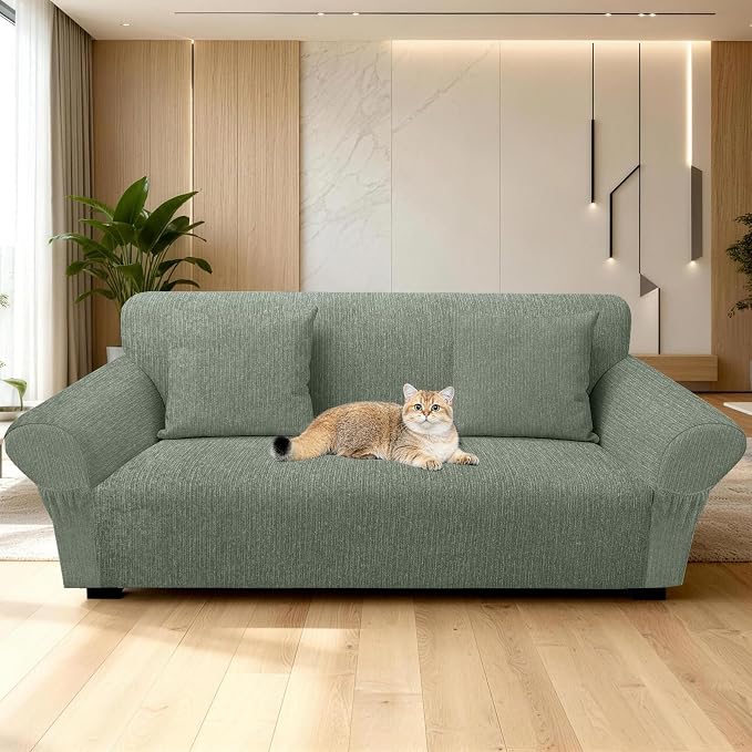Loveseat Slipcover with 2 Pillow Cover - Image 7