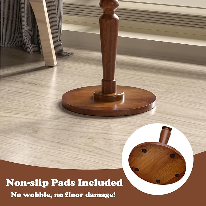 Small Wooden Round Side Table - Image 6