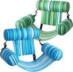 SLOOSH Inflatable Pool Floats Adult, 2 Packs Floating Lounge Chairs, Blow up by Sloosh