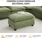 35‘’ Modern Chenille Cloud Sofa Ottoman, Rectangle Ottoman - Image 5