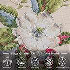 VClife Vintage Floral Butterfly Pattern Tablecloth, Linen Textured Rectangle - Image 6