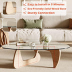 Modern Coffee Table for Living Room and Small Spaces, 35.6" x 25.4" x 15.8" - Image 5