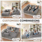 Homall 108" Modular Sectional Sofa, Boneless Couch - Image 4
