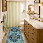 RELEANY Washable Area Rug, Runner 2'x6', Teal | Non-Slip, Water Repellent - Image 2