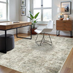 5x8 Area Rugs for Living Room Washable Bedroom Dining Room Beige Brown | Modern - Image 3
