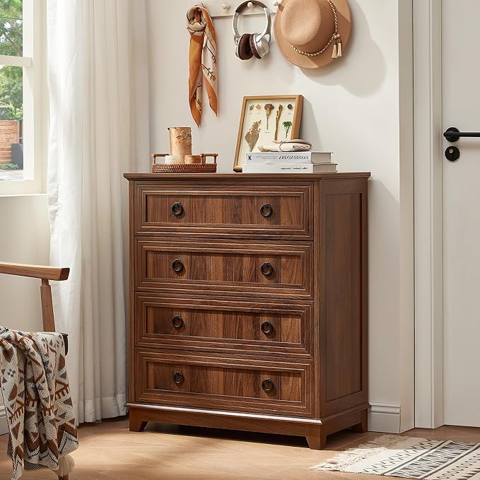 Joaxswe Farmhouse 4 Drawer Dresser - Image 4