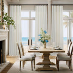 Pitalk 90 Inch Curtains 2 Pc Cream Ivory Curtain Panels 42 In Wide Back Tab - Image 6