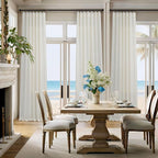 Pitalk Back Tab Linen Curtains 95 Inches Long 2 Panels Set - Image 6