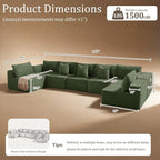 168" Cloud Sectional Couch, Comfort U Shaped Sofa - Image 2