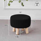 Wimarsbon Small Ottomans, 100% Hand Knitted Pouf Ottoman, Round Footrest - Image 3