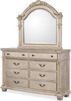 First of a Kind Evelyn Traditional 5 Piece Queen Bedroom Set - Image 4