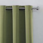 Olive Green Blackout Curtains/52 x 84 Inch Long/Set of 2 Curtain Panels/Thermal - Image 7
