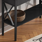ChooChoo Console Table with Drawers, Narrow Wood Accent Sofa Table Entryway - Image 4