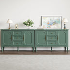 FansaFurn Green Storage Cabinet, Mid-Century Buffet Cabinet - Image 5