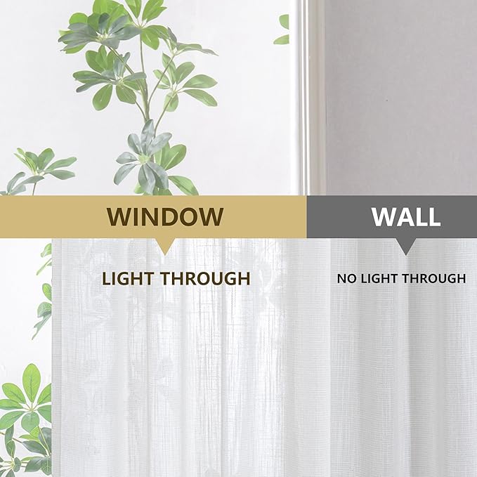 MYSKY HOME Natural Curtains 30 Inch Long - Image 9