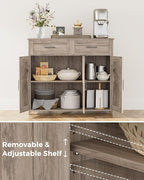 Homhedy Sideboard Buffet Cabinet, Coffee Bar Storage Cabinet - Image 4