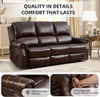 EBELLO 2 Piece Power Faux Leather Recliner Sofa Set, Reclining Living Room - Image 6