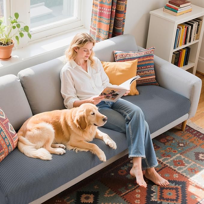 Hokway Couch Cushion Covers Stretch Cushion Covers Sofa Seat Cushion Slipcover - Image 6