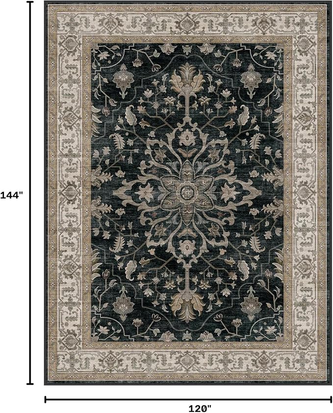 RELEANY Washable Area Rug, Large 10'x12', Water Repellent, Pet Friendly - Image 2