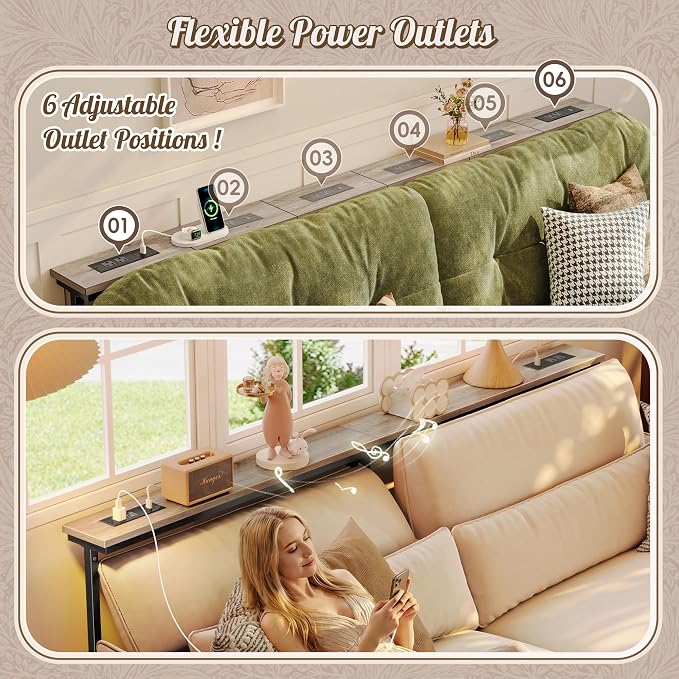 Huuger 78.7 Inch Behind Couch Table - Image 6