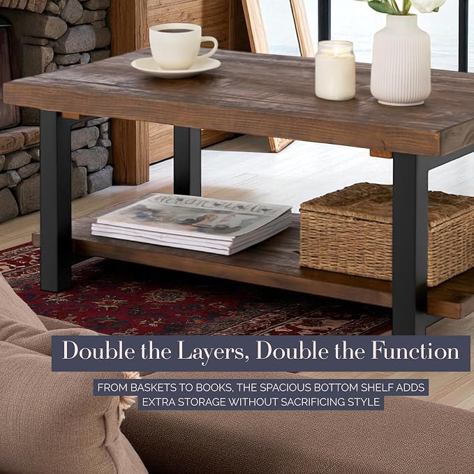 Alaterre Furniture Pomona Rustic Coffee Table - Image 7