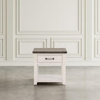 Jofran Madison County Harris End Table, Vintage White - Image 9