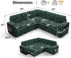 Vipbear 86" Modular Sectional Sleeper Sofa - Image 2