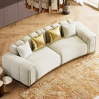 104" Oversized Chesterfield Loveseat Luxury Velvet Couch Vintage Tufted Sofa - Image 6