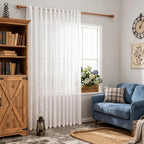 MYSKY HOME White Curtains 84 Inches Long by MYSKYHOME