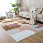 Ompaa Living Room Rug 5x8 Brown Area Rug Machine Washable Rug Non Slip Indoor by OmpaaHomeDecor