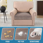 H.VERSAILTEX Velvet Stretch Couch Cushion Cover Plush Cushion Slipcover - Image 5