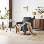 VINGLI Black Accent Chairs Set of 2, Mid Century Modern Chairs, Upholstered - Image 9