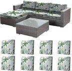 CALBODE 8 Pcs Stretch Indoor/Outdoor Seat Cushion Covers, Washable Reusable by CALBODE