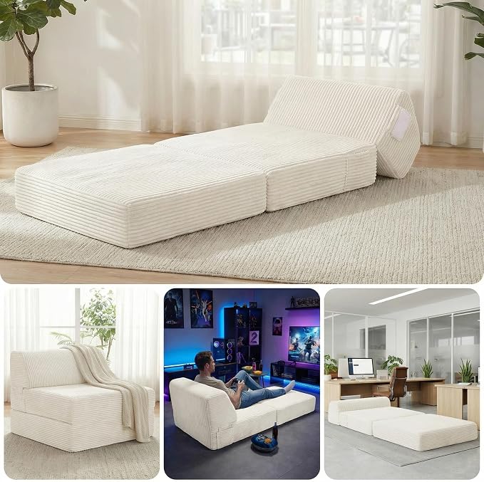 Kasunpul Folding Sofa Bed with Pillow, Memory Foam Fold Out Chair Bed, - Image 7