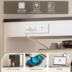 ModernMate Bar Cabinet with Storage 360° Rotating Home Bar Table with Power - Image 5