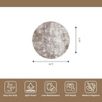 4ft Washable Kitchen Round Rug: Non-Slip Small Circle Rug - Image 2