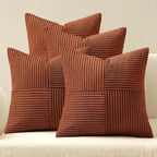 MIULEE Fall Boho Farmhouse Rust Decorative Throw Pillow Covers 18x18 Inch 4 by MIULEE