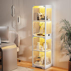 BROTTAR Glass Display Cabinet, 4-Tier Curio Cabinets - Image 8