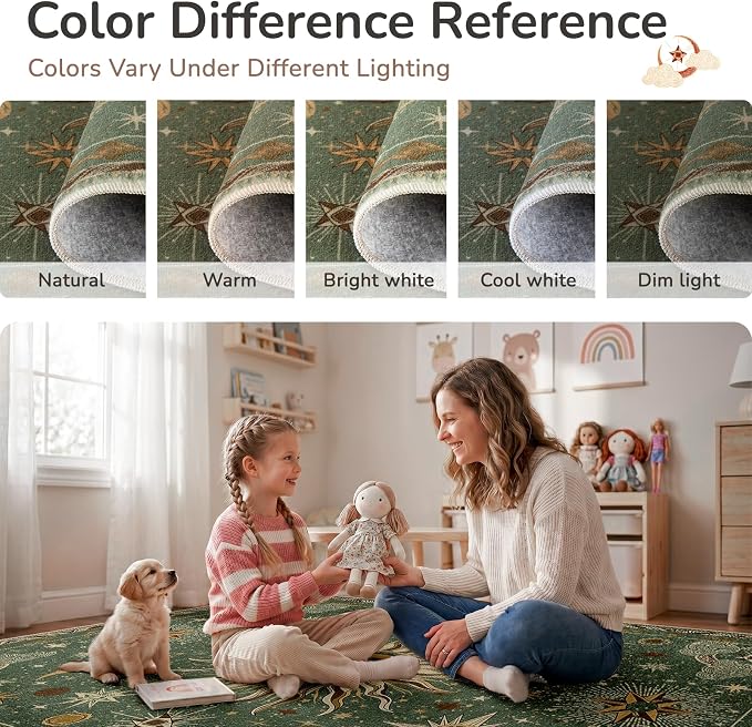 Vacuum-Friendly, 9x12 Washable Area Rug - Image 7
