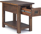 SIMPLIHOME Monroe Narrow Side Table – 14 inch Wide Solid Acacia Wood End Table - Image 4