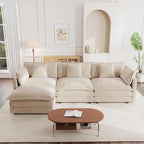 mikibama Modular Sectional Sofa, 111.5 Inch L Shaped Couch Set - Image 9