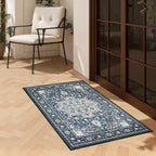 Rugflix 2x3 Entrance Rugs, Washable Navy Blue Entry Small Rug | Machine - Image 6