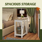 WLIVE Farmhouse End Table, Narrow Side Table - Image 8