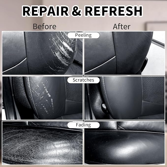 Leather Recoloring Balm, 8.5oz Leather Color Restorer, Leather Couch Scratch - Image 3