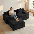 83.5" Boneless Loveseat with Ottoman, Cloud Comfy Couches by Mifnas