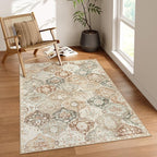 Lahome Moroccan Washable Small Rug, 3x5 Black Rugs by Lahome