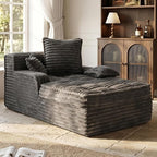 Boneless Chaise Lounge Couch Indoor, Small Corduroy Upholstered Sleeper Sofa - Image 8