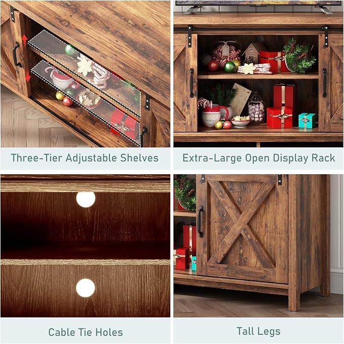 Farmhouse TV Stand for 55-65in TV - Image 4